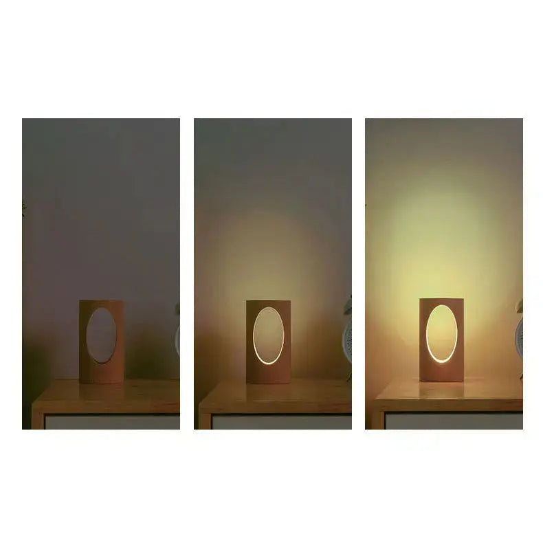 Table Lamp Solid Wood USB-Powered Glare-Free Warm Glow