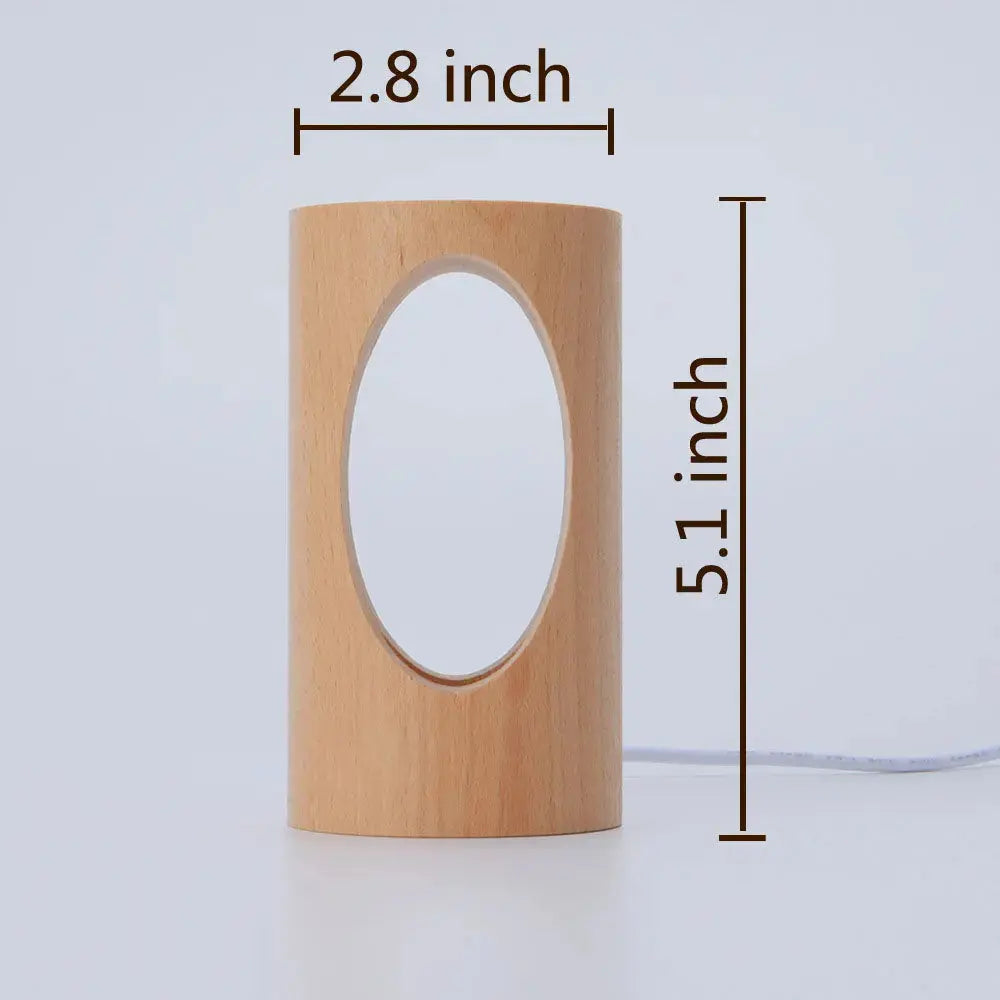 Table Lamp Solid Wood USB-Powered Glare-Free Warm Glow