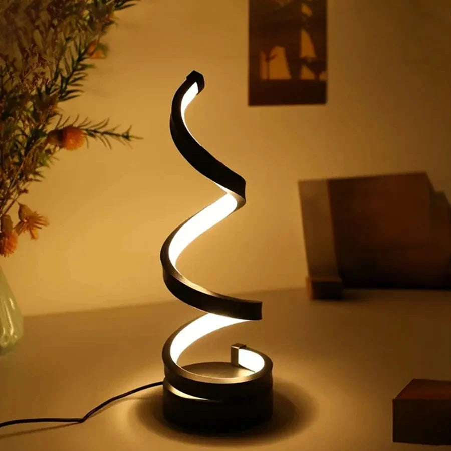 Table Lamp Spiral LED Dimmable USB Powered