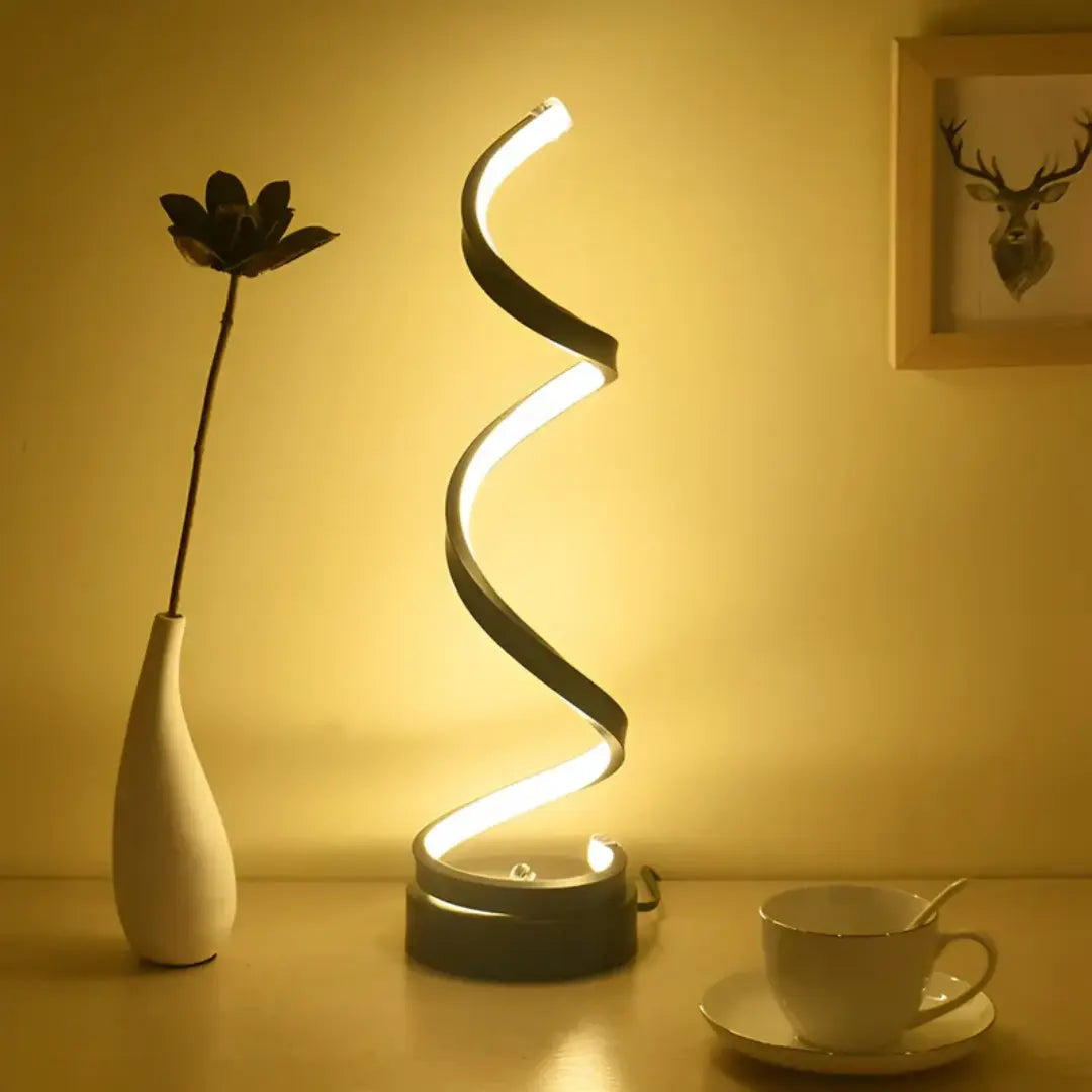 Table Lamp Spiral LED Glare-Free Stepless Dimmer