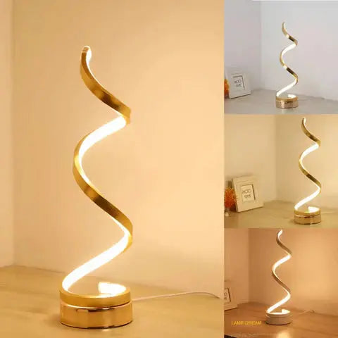 Table Lamp Spiral LED Glare-Free Stepless Dimmer