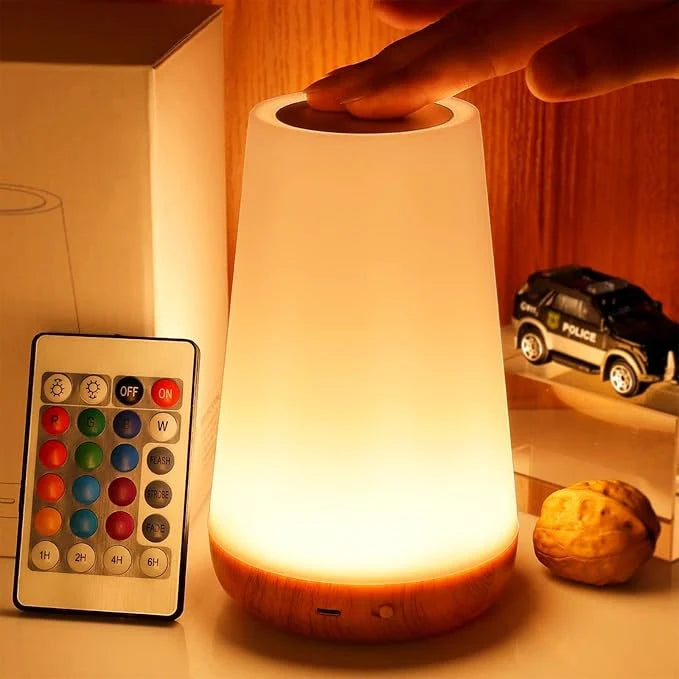 Table Lamp Touch Control 13-Color USB Rechargeable & Remote