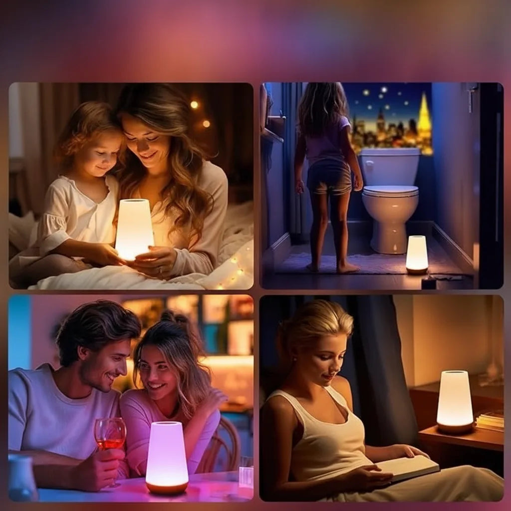 Table Lamp Touch Control 13-Color USB Rechargeable & Remote