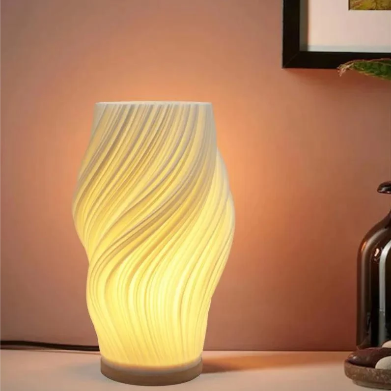 Table Lamp Wave Design Integrated LED