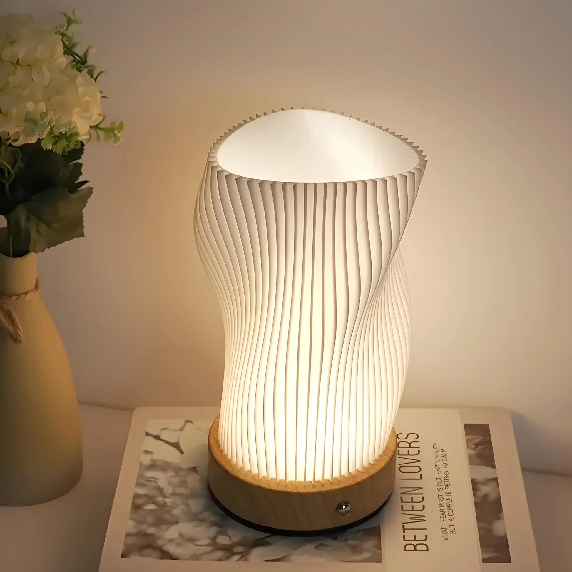 Table Lamp Wave Design Integrated LED