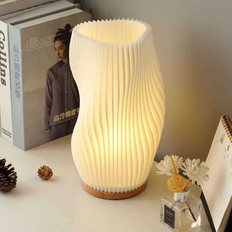 Table Lamp Wave Design Integrated LED
