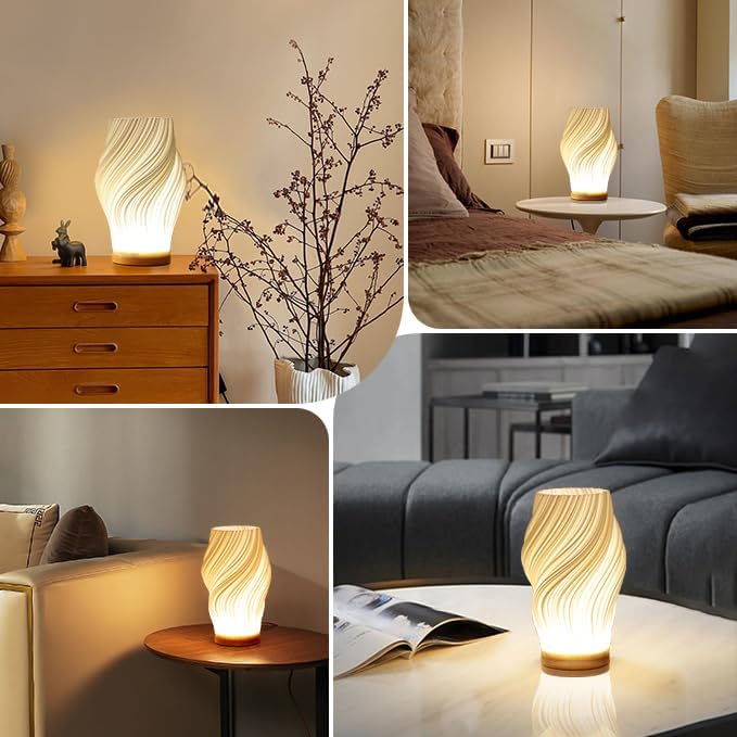 Table Lamp Wave Design Integrated LED