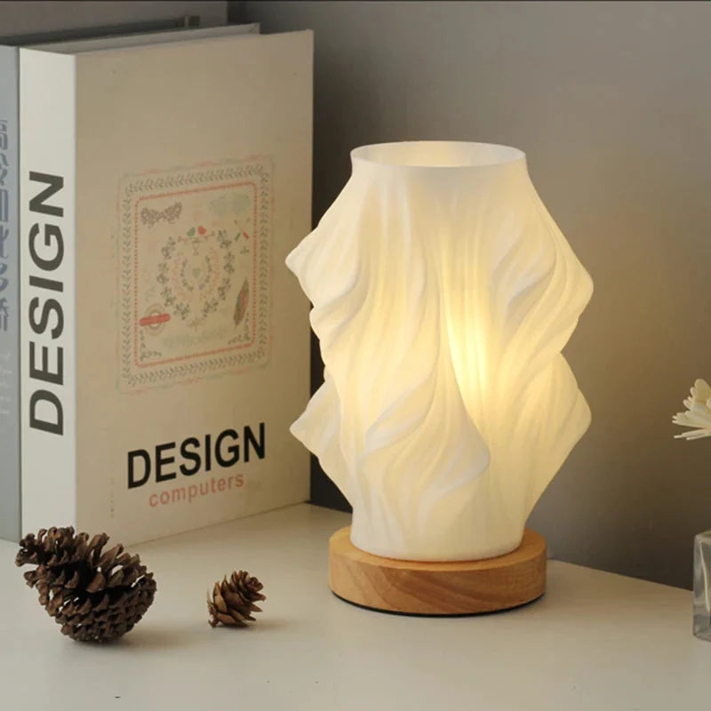 Table Lamp Wave Design Integrated LED