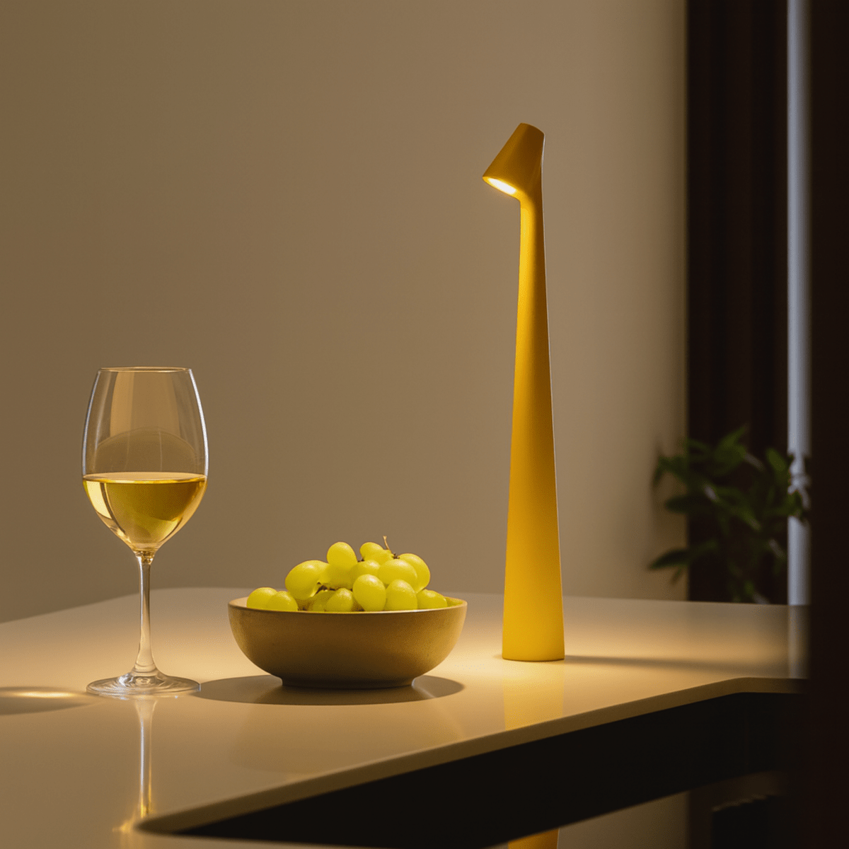 Table Lamp Wireless Rechargeable Dimmable LED Metal Housing