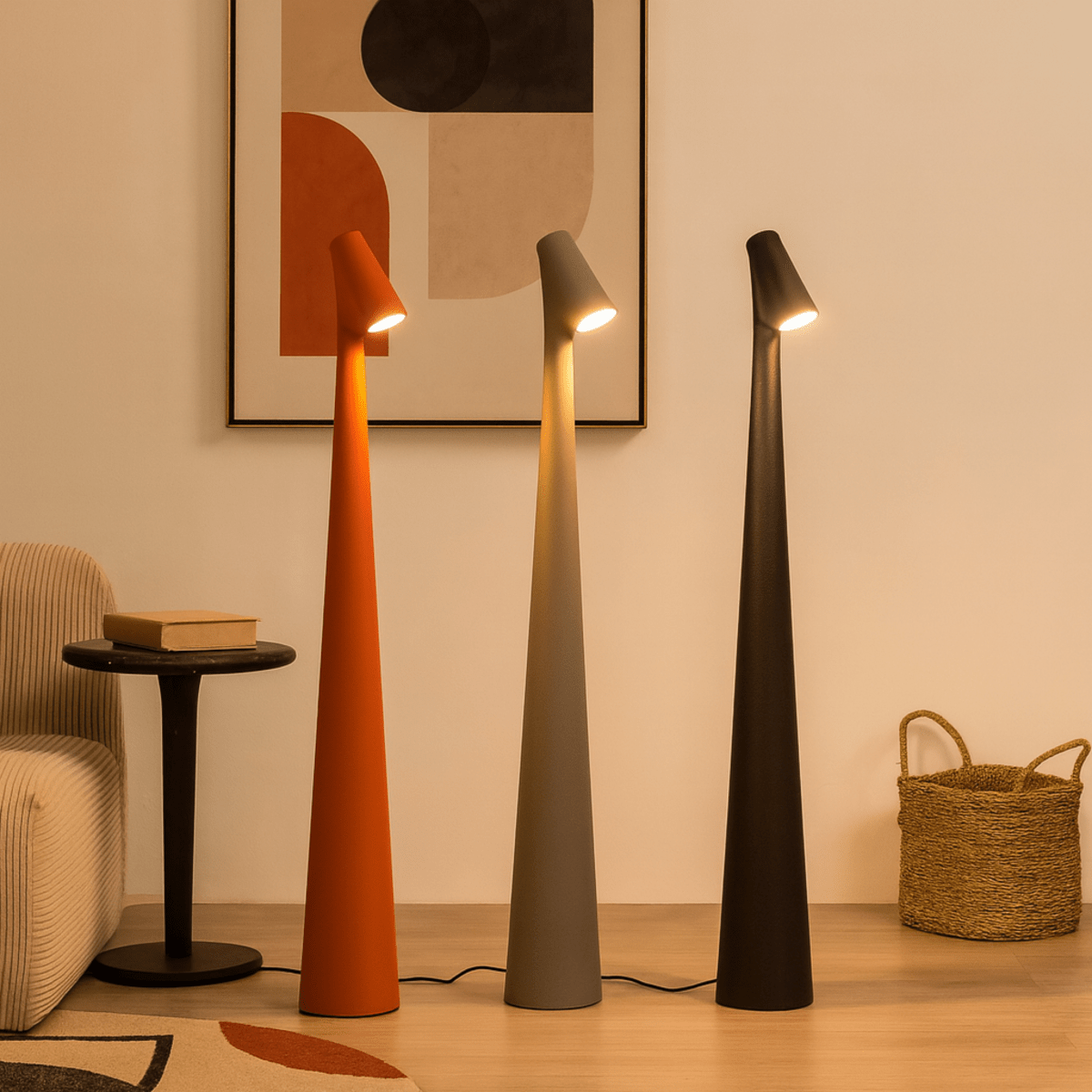 Table Lamp Wireless Rechargeable Dimmable LED Metal Housing