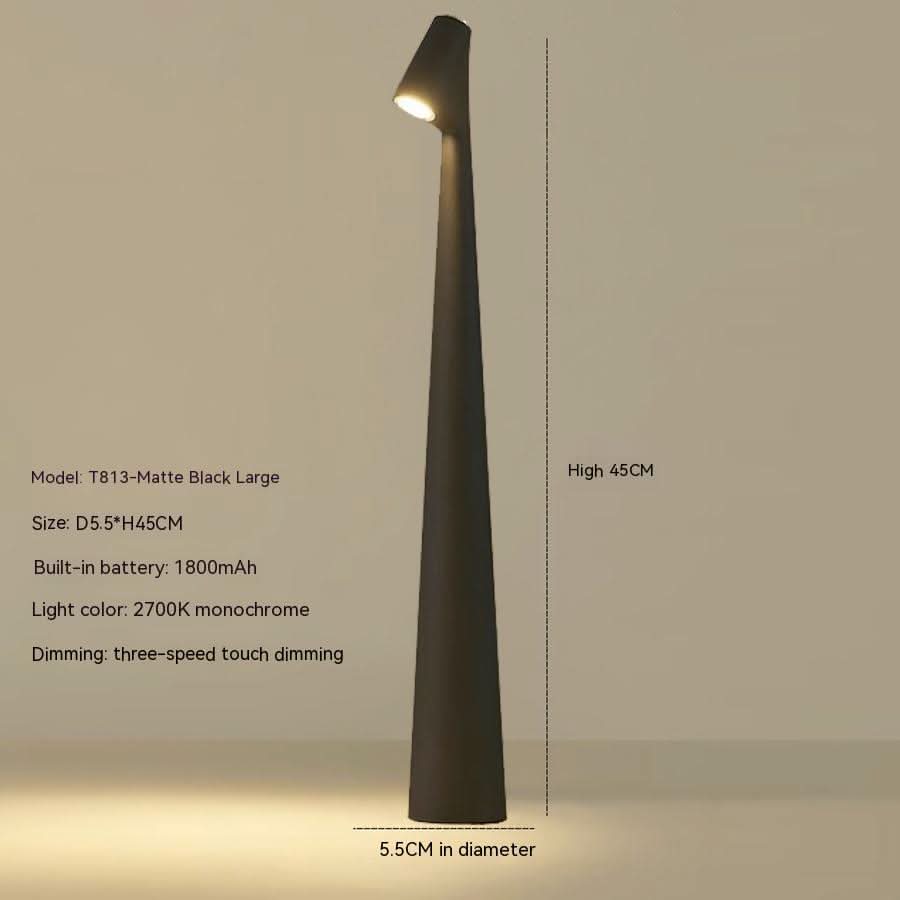 Table Lamp Wireless Rechargeable Dimmable LED Metal Housing
