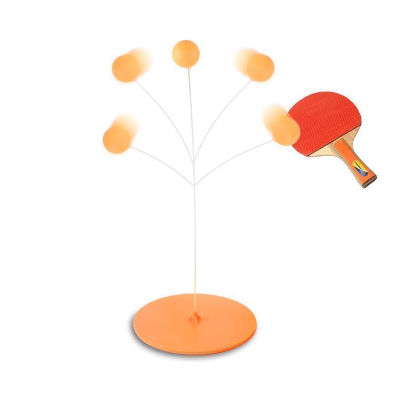 Table Tennis Training Set Walnut Paddles Flexible Spring Arm