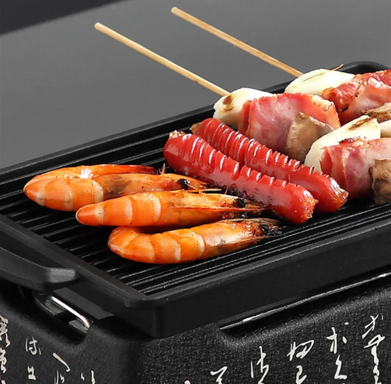 Tabletop Charcoal Grill Portable Heat-Resistant Steel