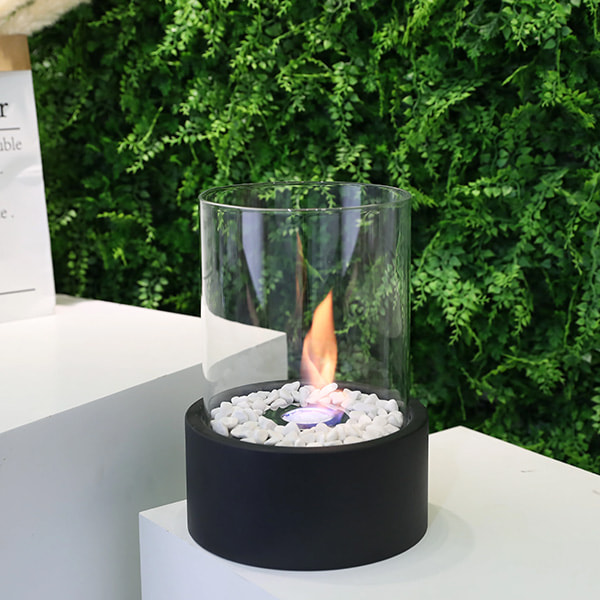 Tabletop Fireplace Compact Tempered Glass Indoor Outdoor