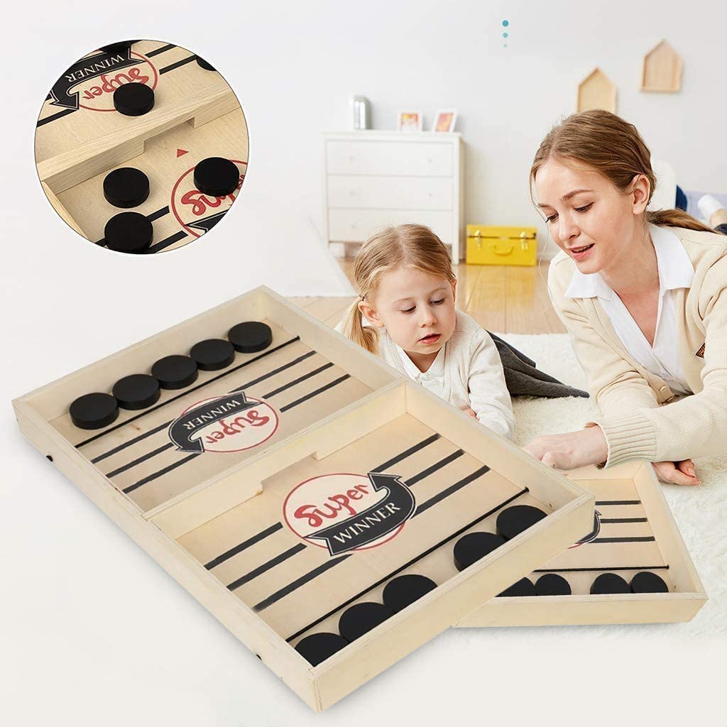 Tabletop Game 2-In-1 Wooden Foosball & Shuffleboard