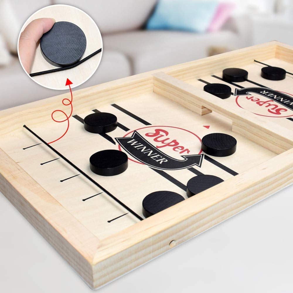 Tabletop Game 2-In-1 Wooden Foosball & Shuffleboard