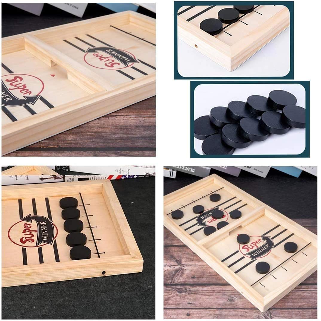 Tabletop Game 2-In-1 Wooden Foosball & Shuffleboard