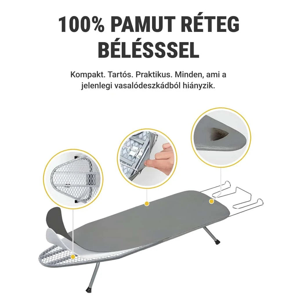 Tabletop Ironing Board Compact Foldable Metal Frame