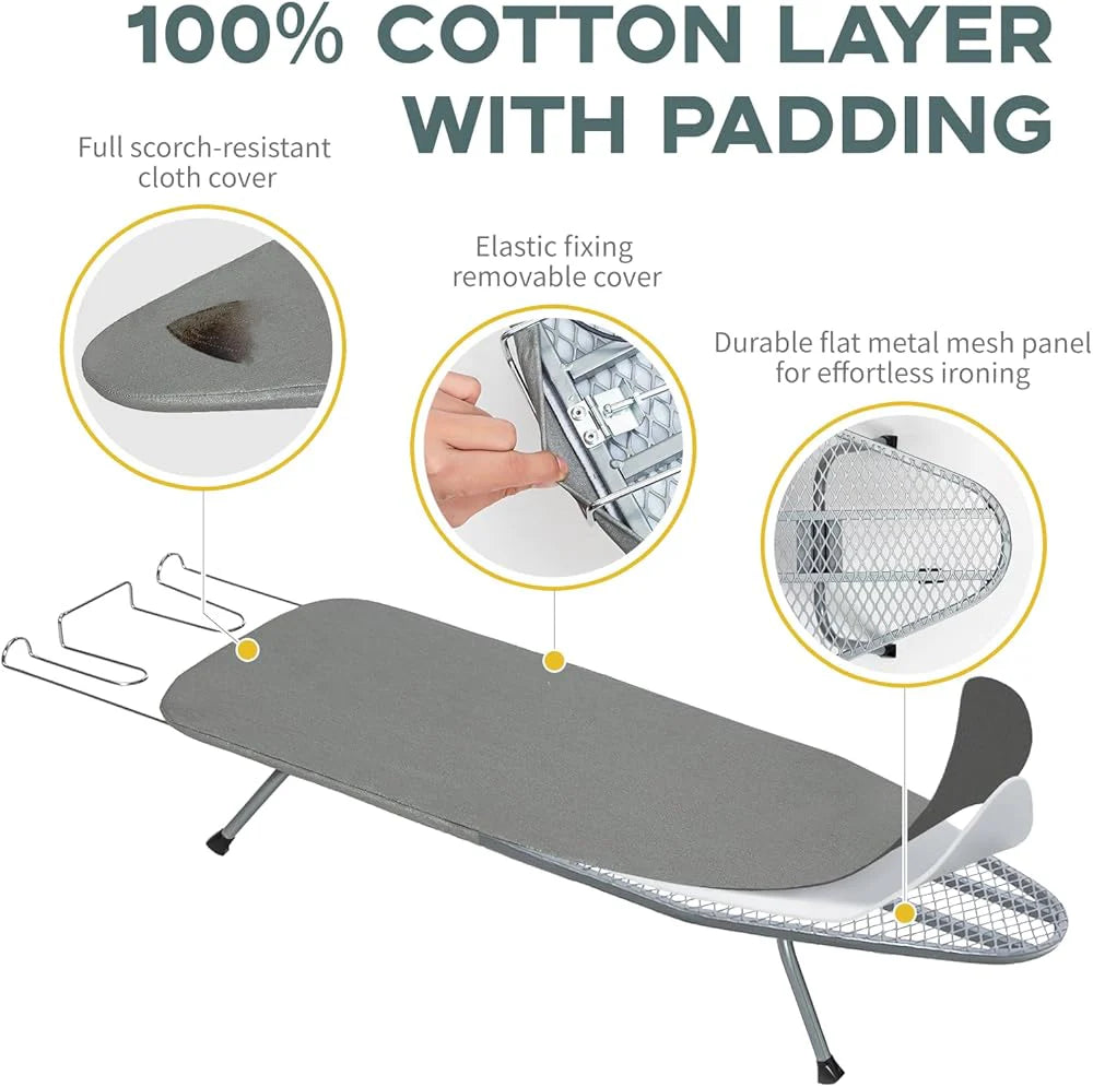 Tabletop Ironing Board Foldable Metal Frame Iron Rest