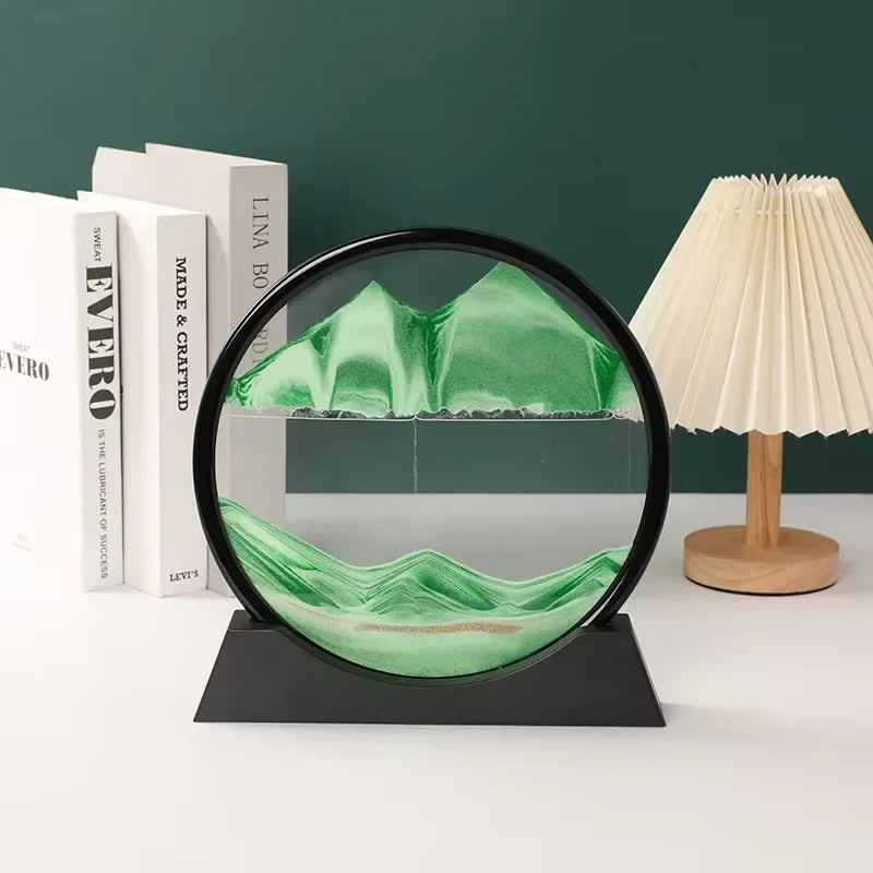 Tabletop Sand Art Hourglass Glass Flowing Sand