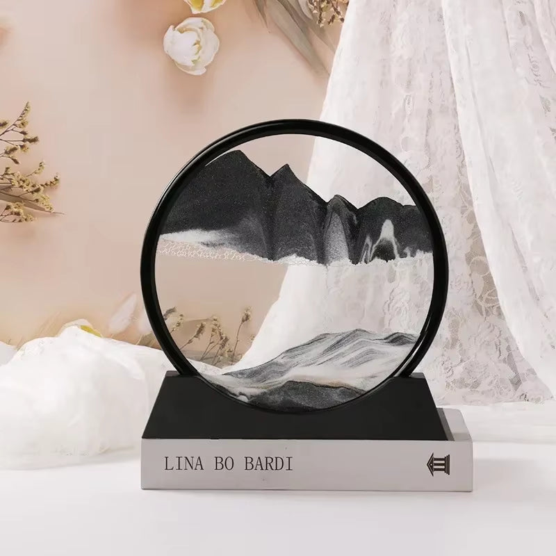 Tabletop Sand Art Hourglass Glass Flowing Sand