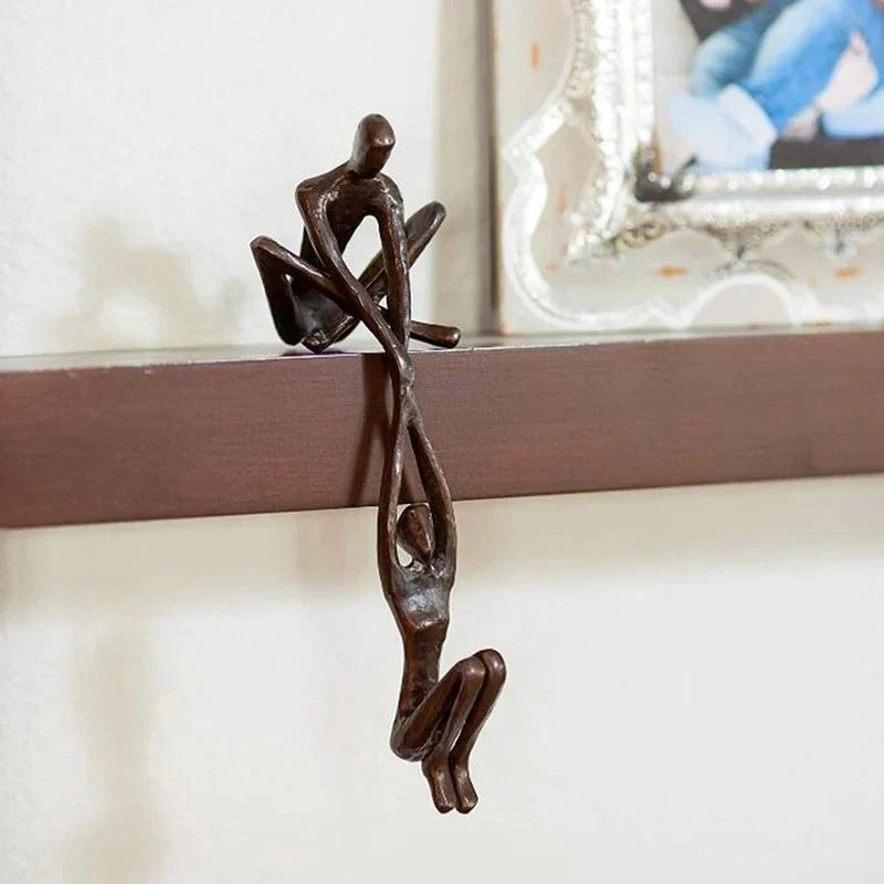 Tabletop Sculpture Resin Intertwined Figures