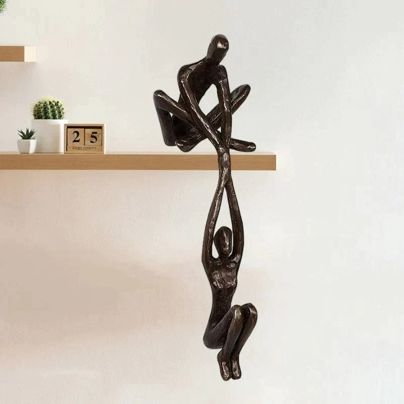Tabletop Sculpture Resin Intertwined Figures