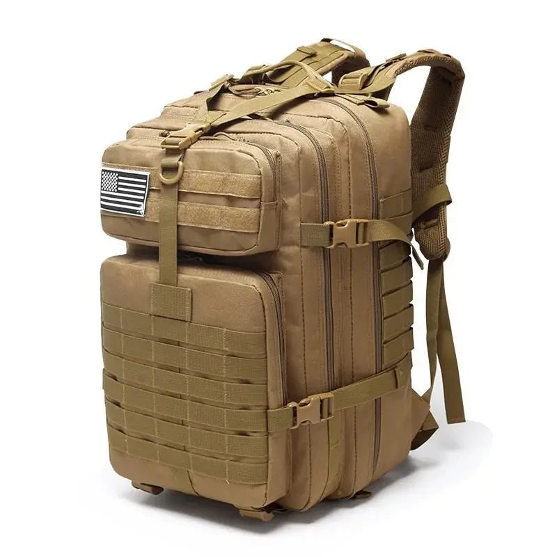 Tactical Backpack 50L Water-Repellent Nylon Laptop Compartment
