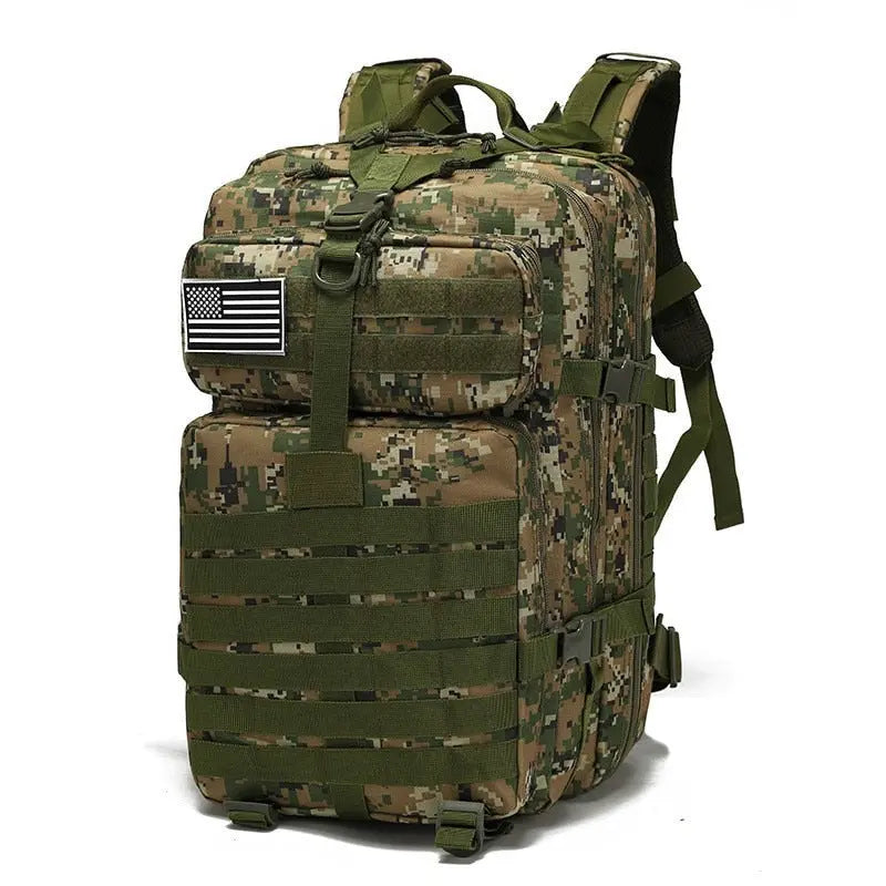 Tactical Backpack 50L Water-Repellent Nylon Laptop Compartment