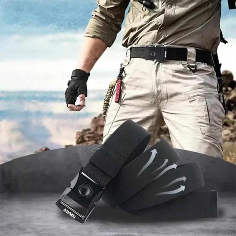 Tactical Belt Quick-Release Buckle Stepless Adjustment Durable Polyester
