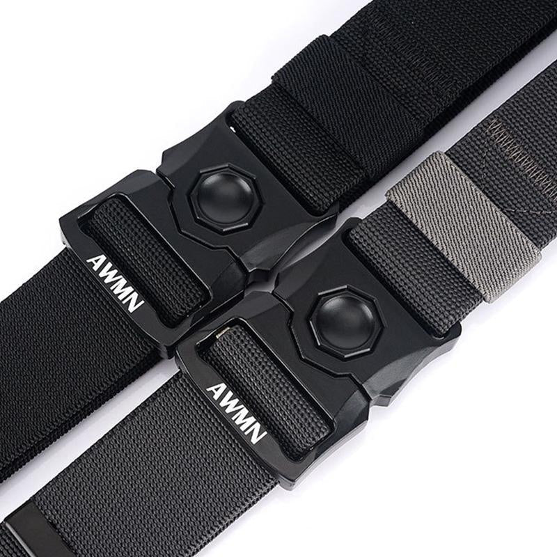 Tactical Belt Quick-Release Buckle Stepless Adjustment Durable Polyester