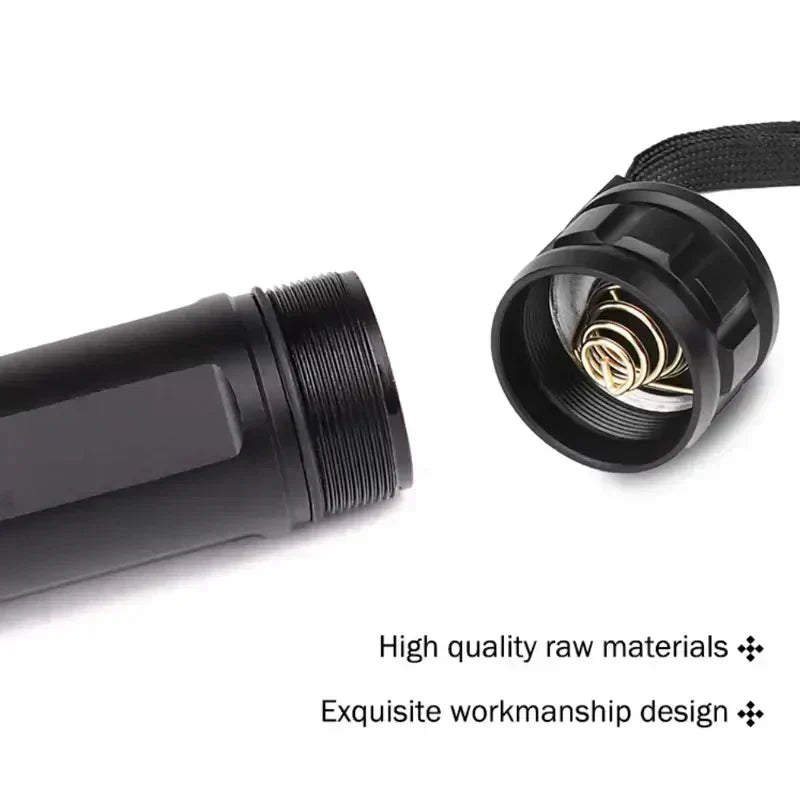 Tactical LED Flashlight 90,000 Lumens Adjustable Zoom IP65 Waterproof