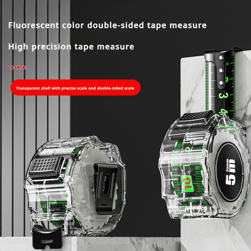 Tape Measure Neon Luminous Tape & Double-Sided Laser Markings
