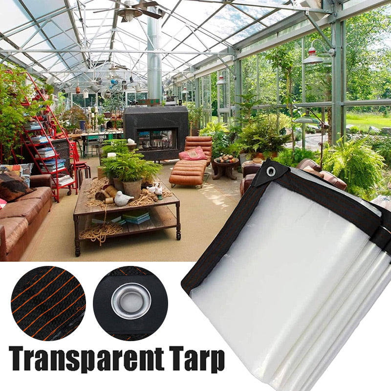 Tarpaulin Transparent Tear-Resistant Rust-Free Eyelets