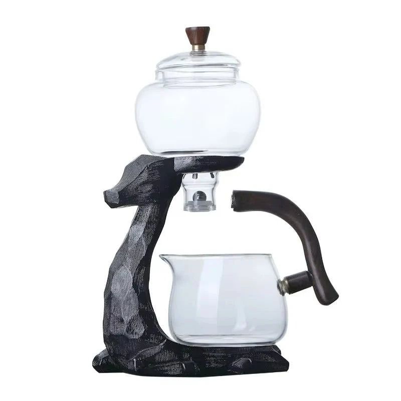 Tea Set Ceramic Animal Stand Heat-Resistant Glass Infuser