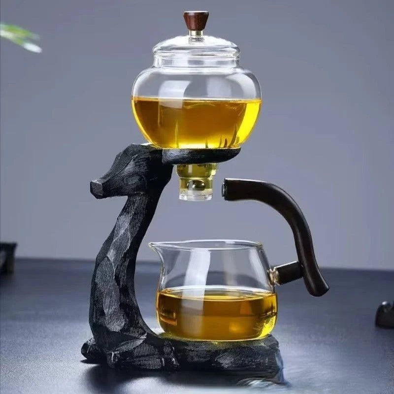 Tea Set Ceramic Animal Stand Heat-Resistant Glass Infuser