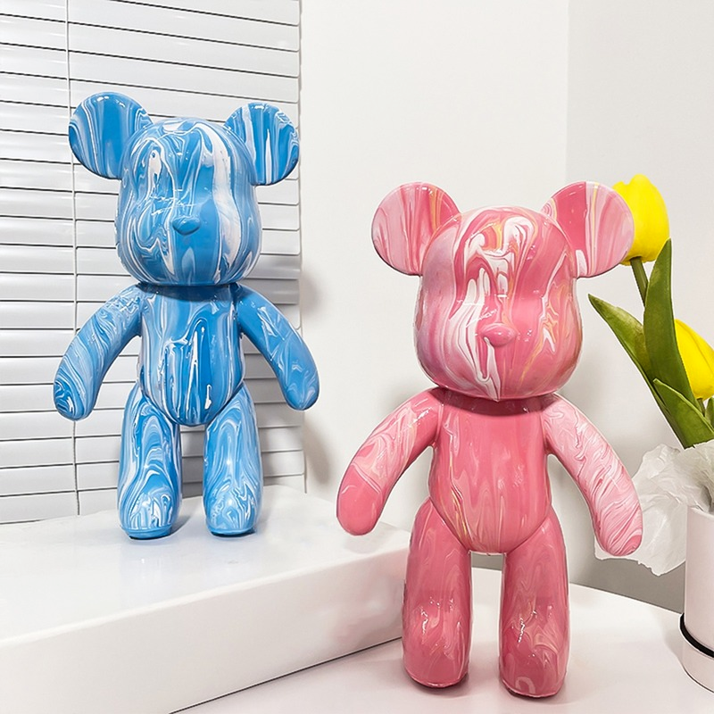 Teddy Bear Figure Paintable Vinyl 3 Acrylic Colors