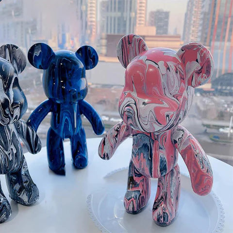 Teddy Bear Figure Paintable Vinyl 3 Acrylic Colors