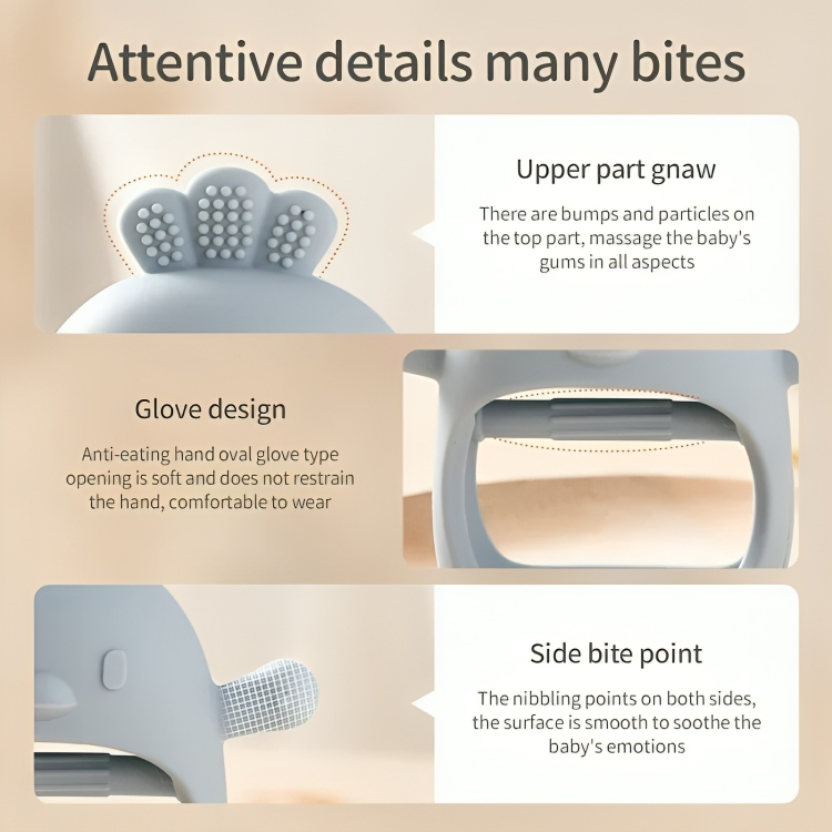 Teether Mitten Silicone Gum Massager Set of 3
