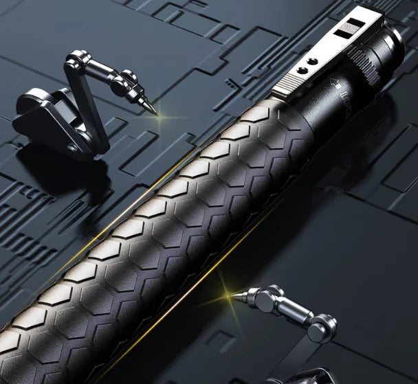 Telescopic Baton One-Button Auto-Extend Corrosion-Resistant Steel