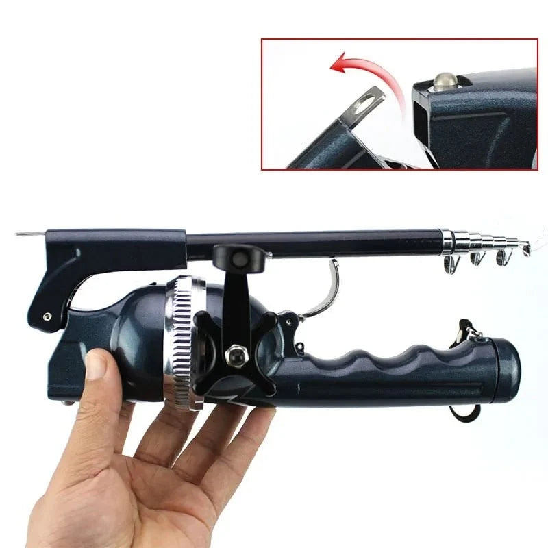 Telescopic Fishing Rod Integrated Reel Compact Collapsible