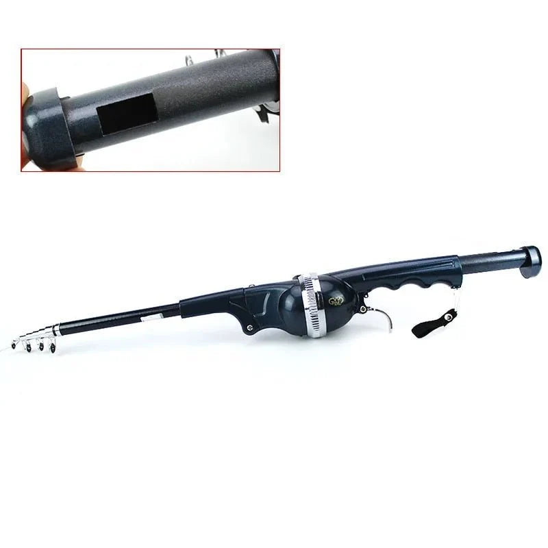 Telescopic Fishing Rod Integrated Reel Compact Collapsible