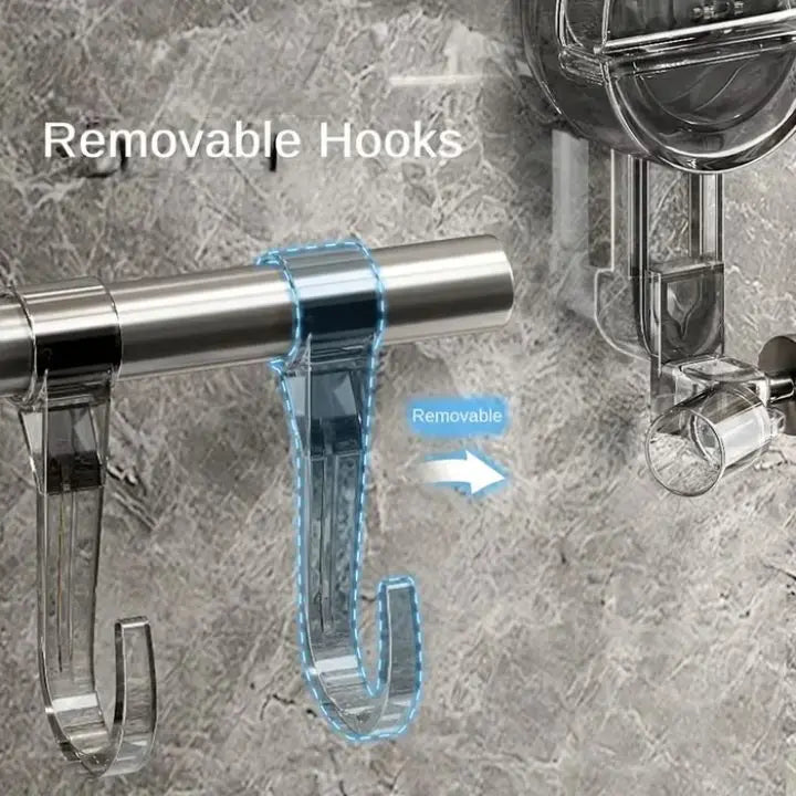 Telescopic Towel Rack Suction Cup Stainless Steel
