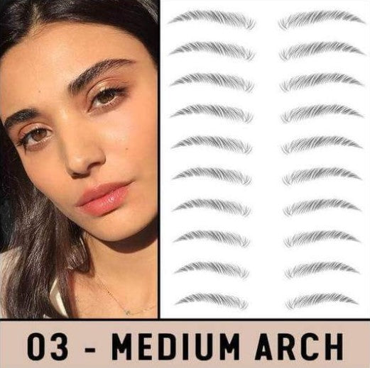 Temporary Eyebrow Tattoos Microblading Effect Peel And Stick Waterproof