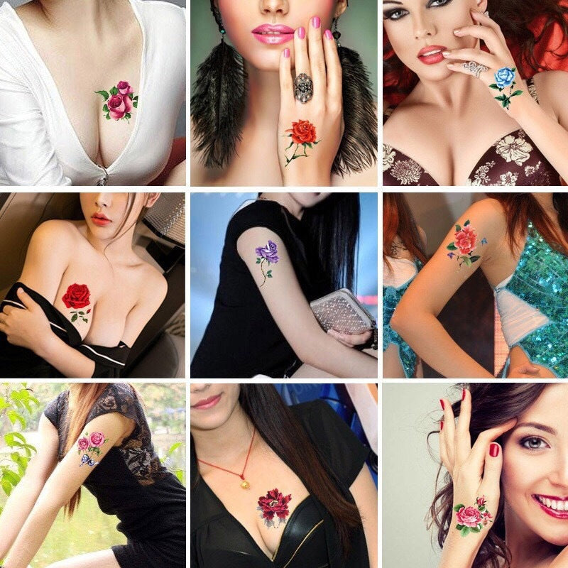 Temporary Tattoo Set 3D Realistic Waterproof & Skin-Friendly