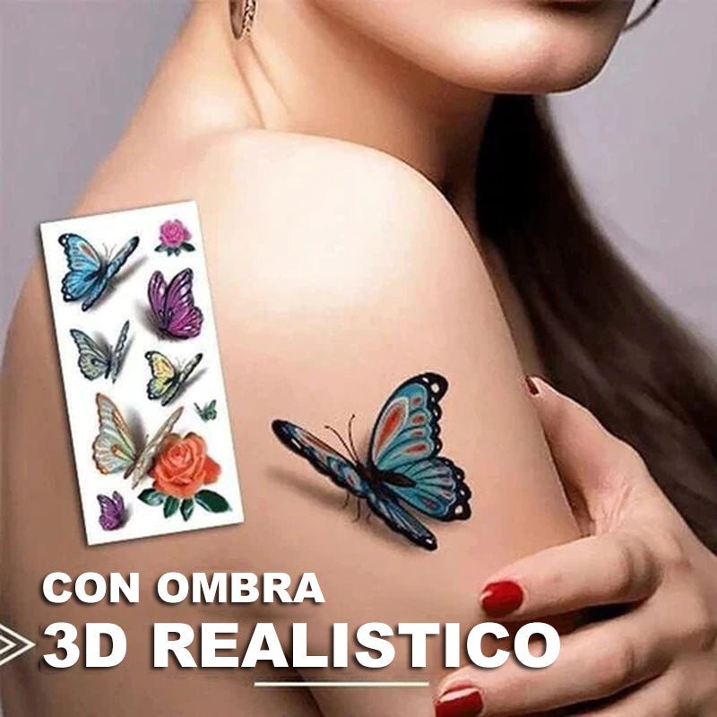 Temporary Tattoos Realistic 3D Waterproof Set of 50