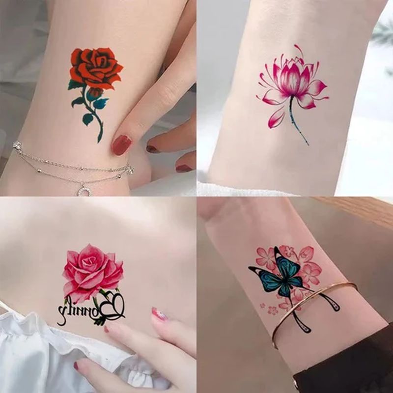 Temporary Tattoos Realistic 3D Waterproof Set of 50