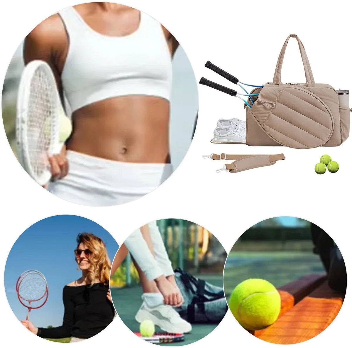 Tennis Bag Padded Racket Compartment & Shoe Compartment 42L Capacity