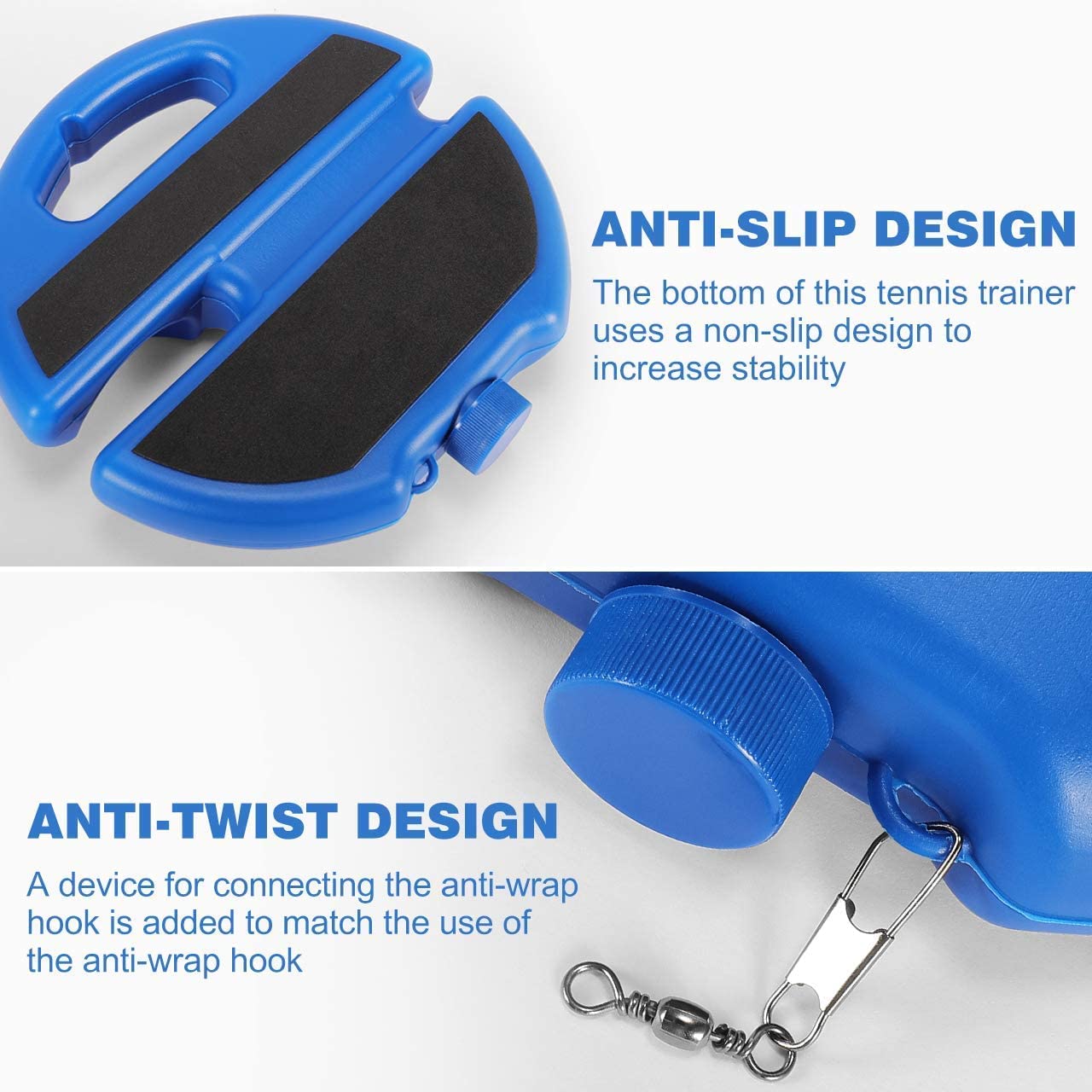 Tennis Rebound Trainer Self-Returning Ball Anti-Slip Base