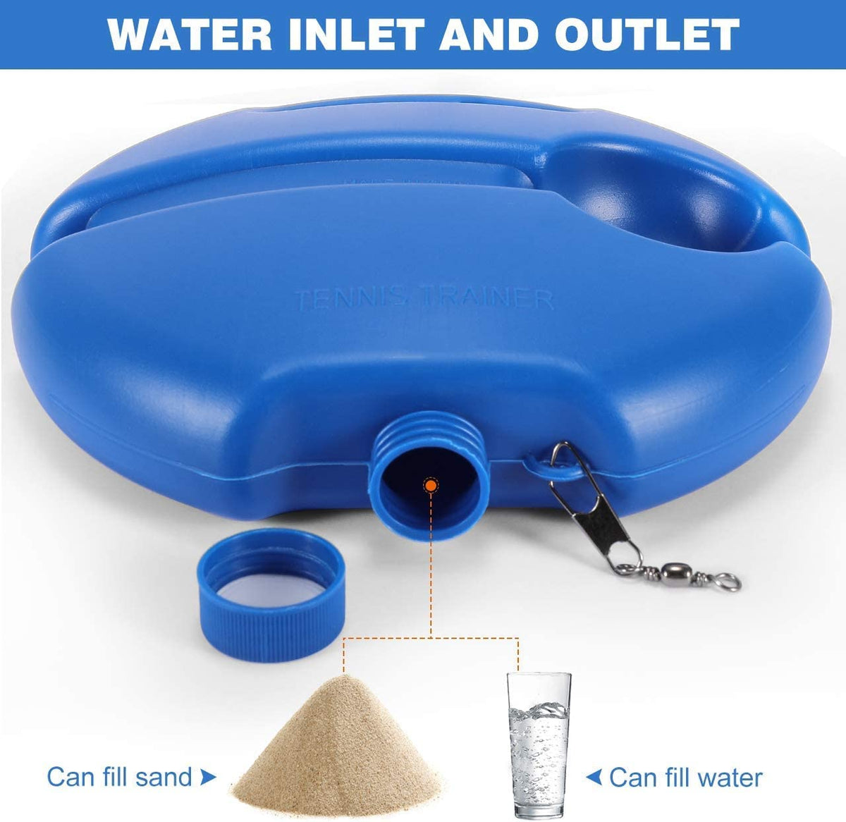 Tennis Rebound Trainer Self-Returning Ball Anti-Slip Base